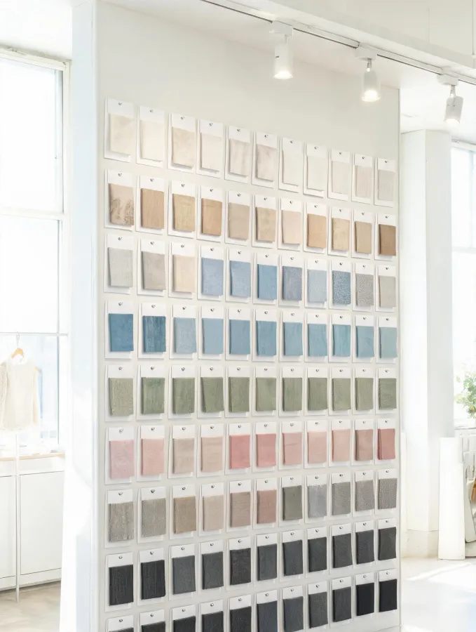 Upholstery swatch library