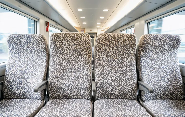 Passenger rail upholstery